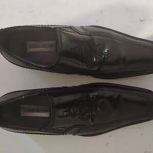Giorgio Brutini Black Leather Dress Shoes Loafer